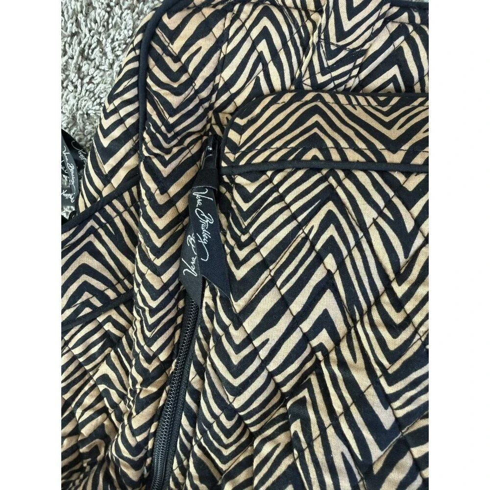 NWT Vera Bradley Stroll Around Baby Bag Zebra Quilted Diaper Tote Changing Pad